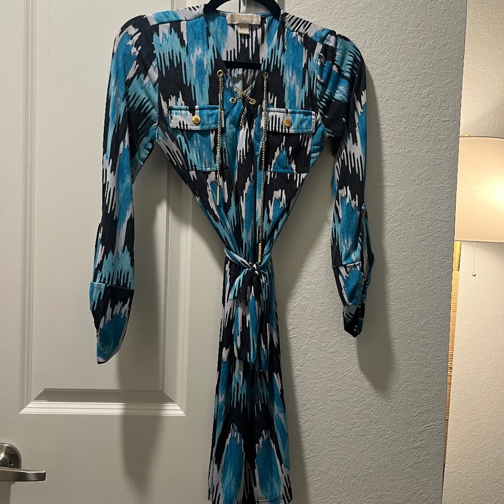 Michael Kors chain detailing mini dress